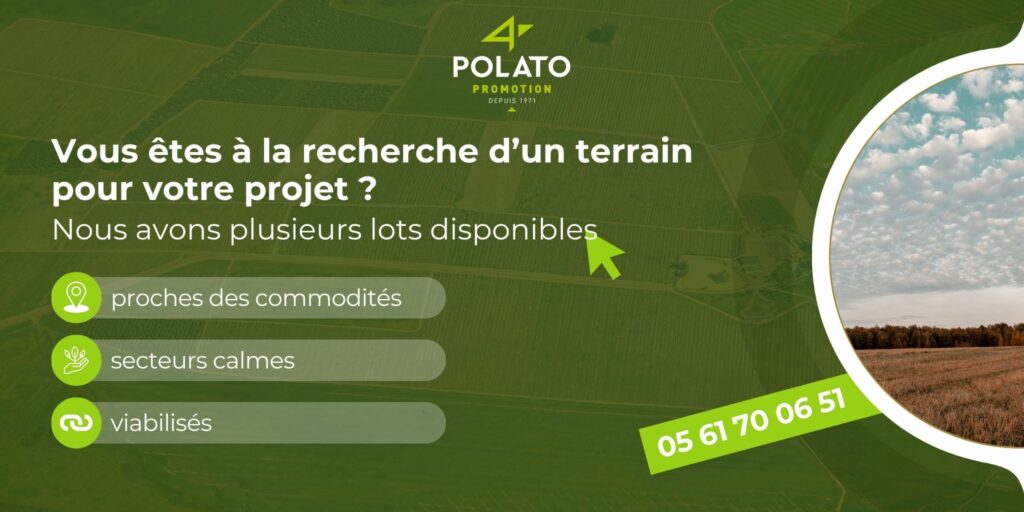 Terrains et lots disponibles avec Polato Promotion pour la construction d'une maison